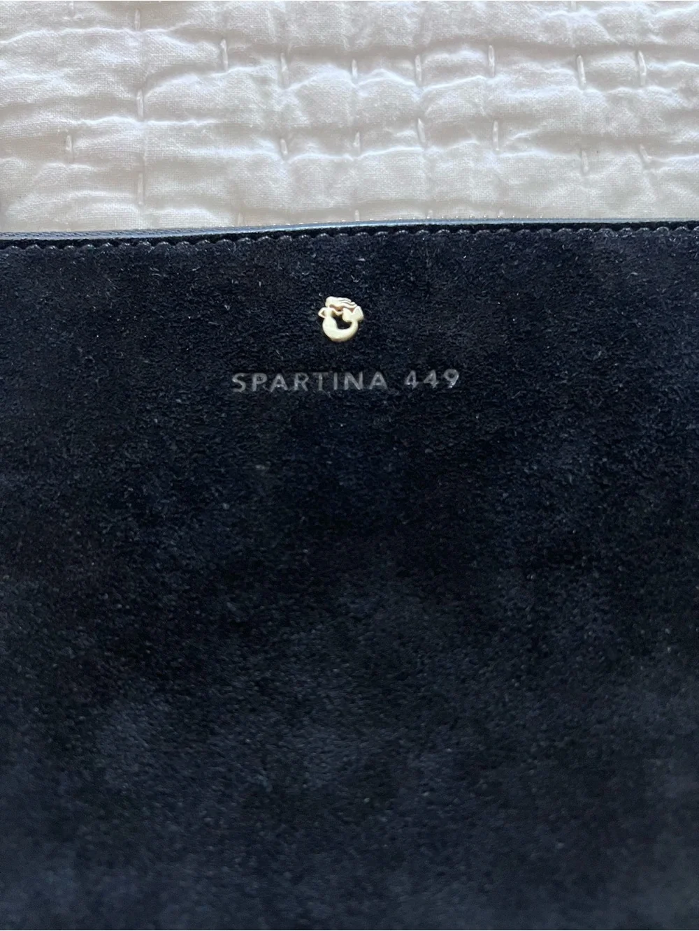Spartina 449 Siren Collection Suede Carrie Crossbody Bag Black EUC